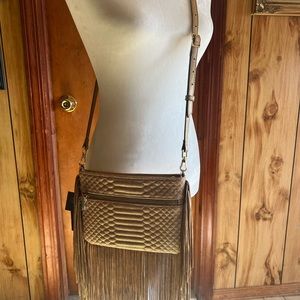 Brian Atwood Gold Fringed Crossbody